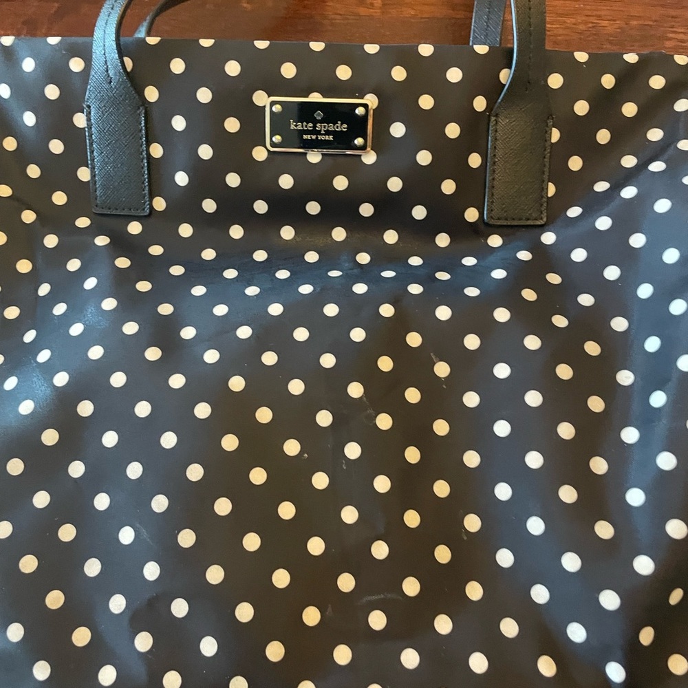Kate Spade Black and White Polka dot diaper bag